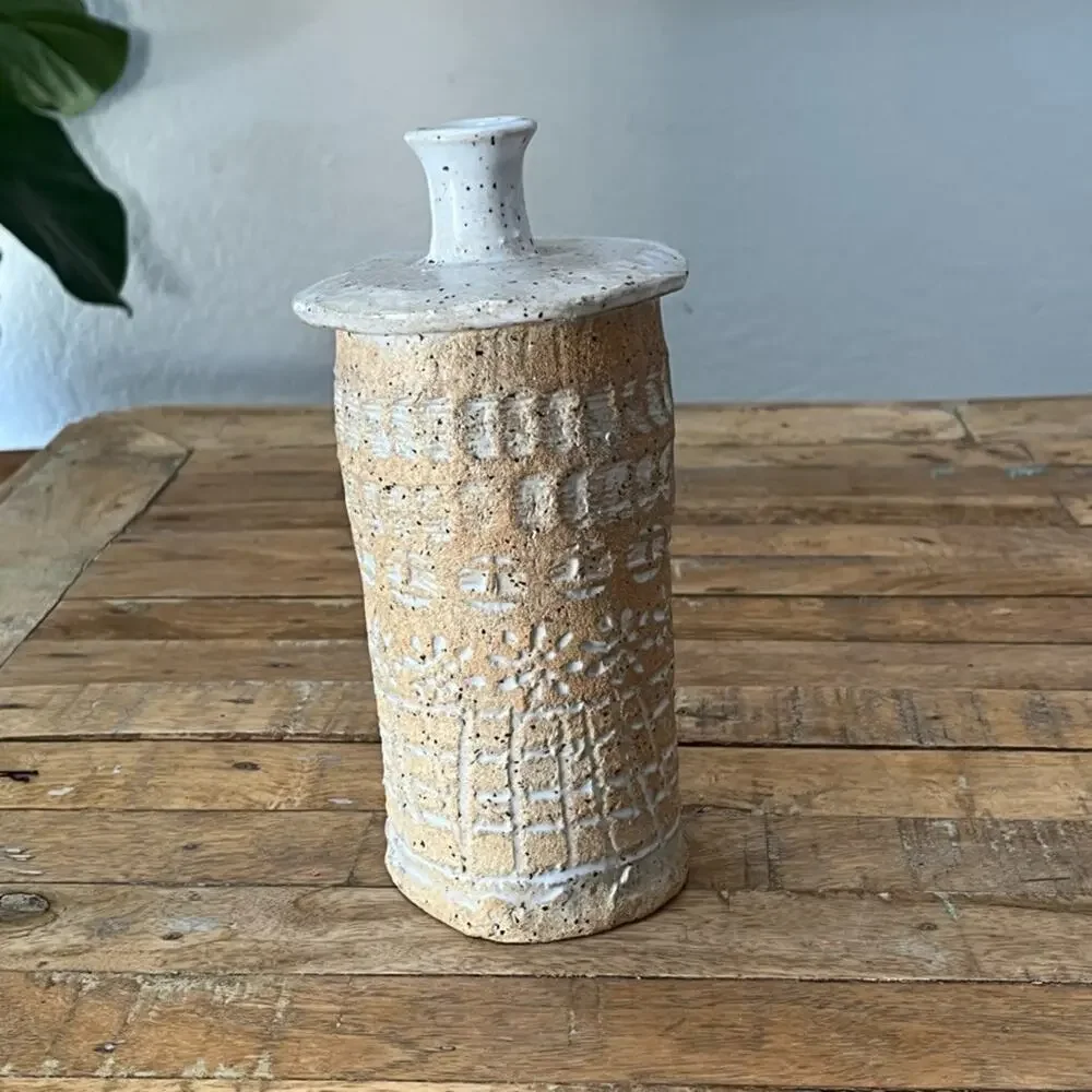 1972 Mid-century Ceramic Flower Vase 9.5